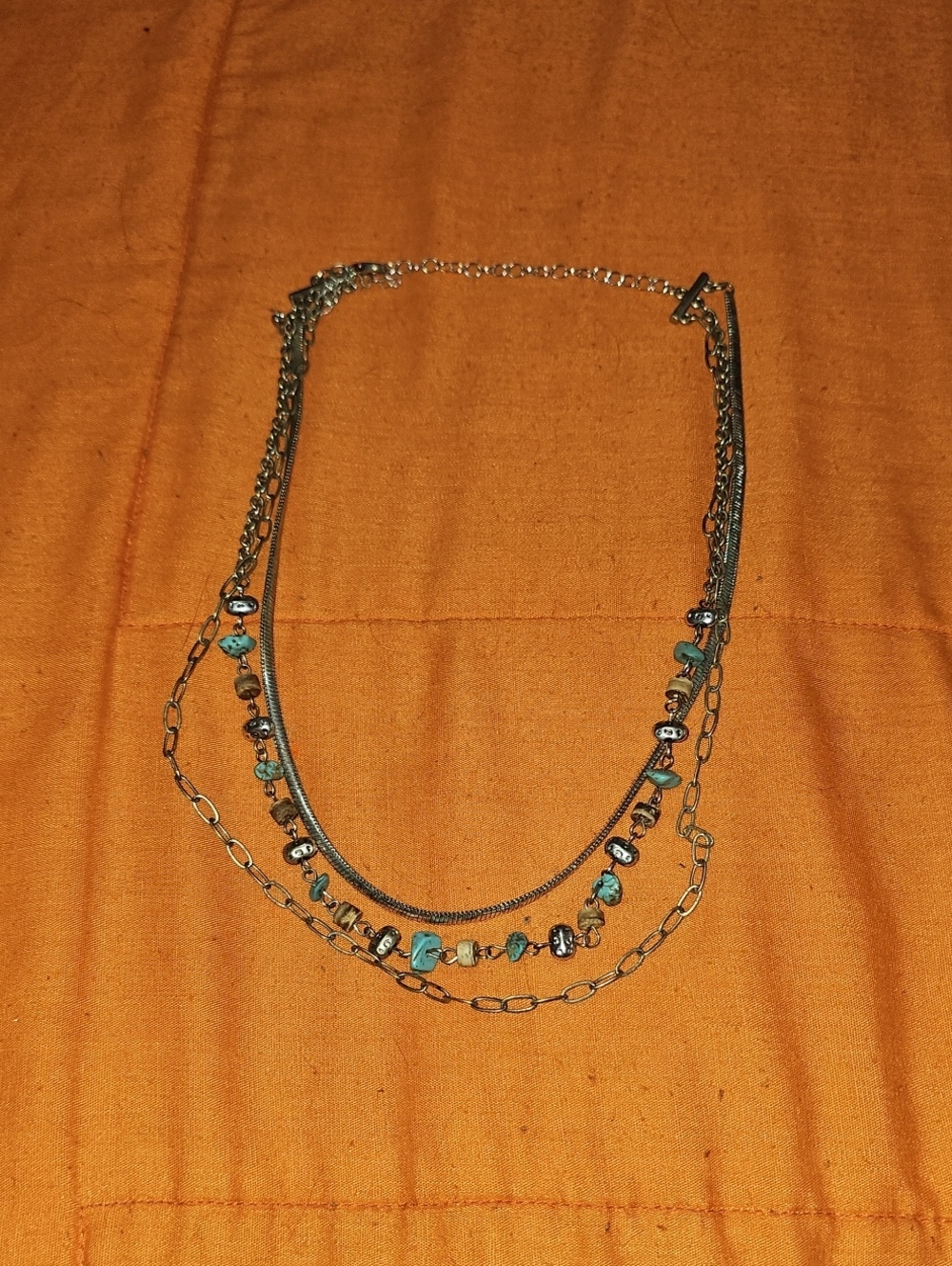 Womens Silver 3 Layered Necklace!
